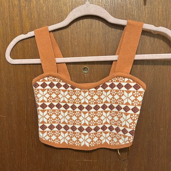 NWOT Free People Patterned Bra Top - Picture 3 of 9